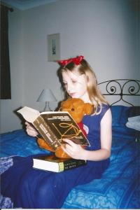 In order to prove my literary credentials, here's me as a serious 11 year old dressed up as Matilda for NYE